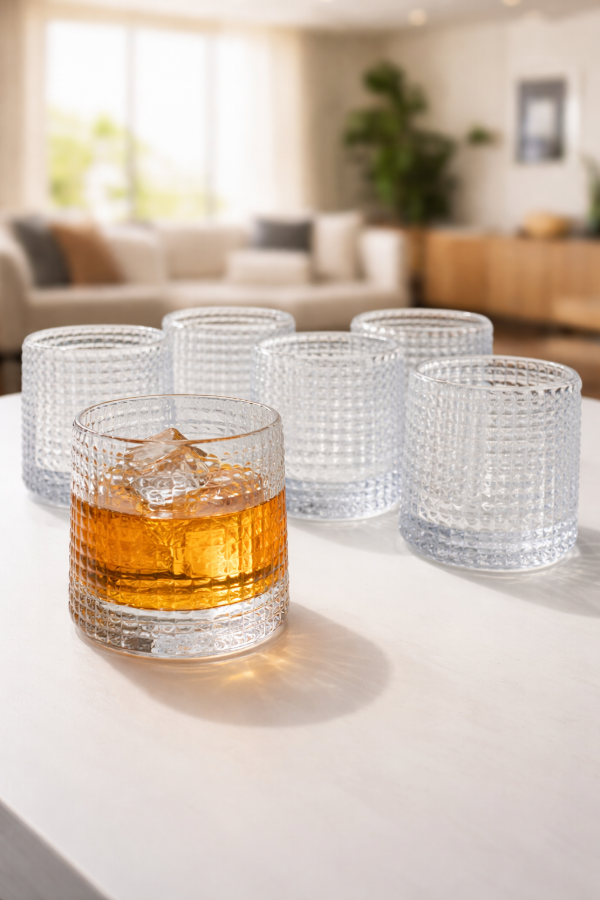 Producto - Vaso de whisky x 6 vidrio labrado
