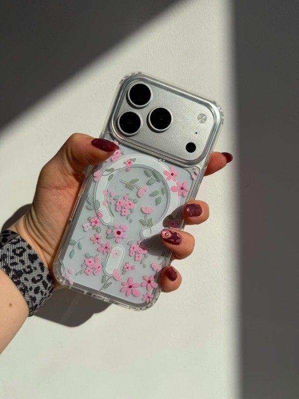 Producto - Case tpu magsafe diseño flores rosas