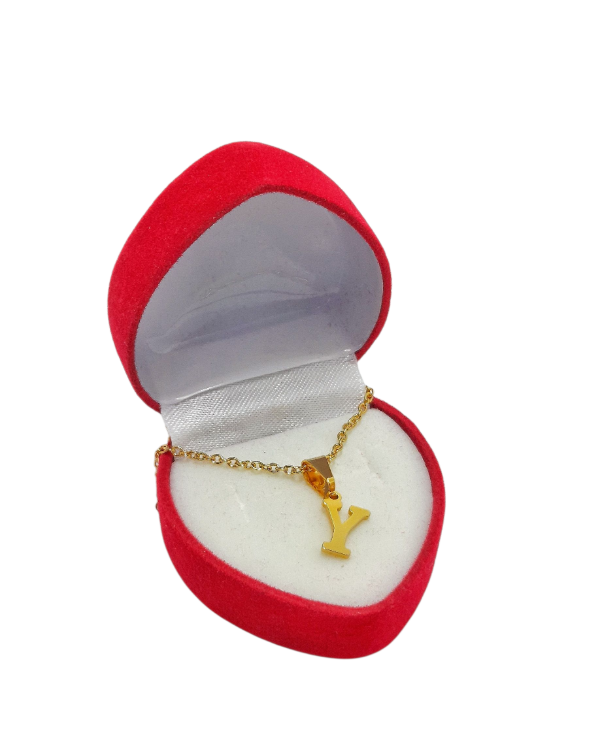 Producto - Inicial dorada pequeña letra Y