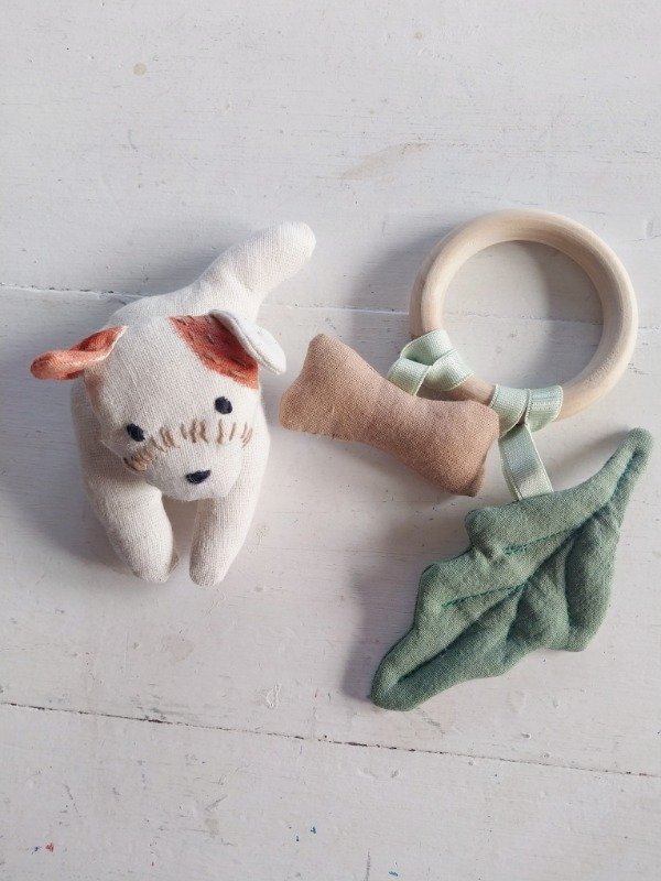Producto - Kit Bebe Sonajero + Mordillo Perro