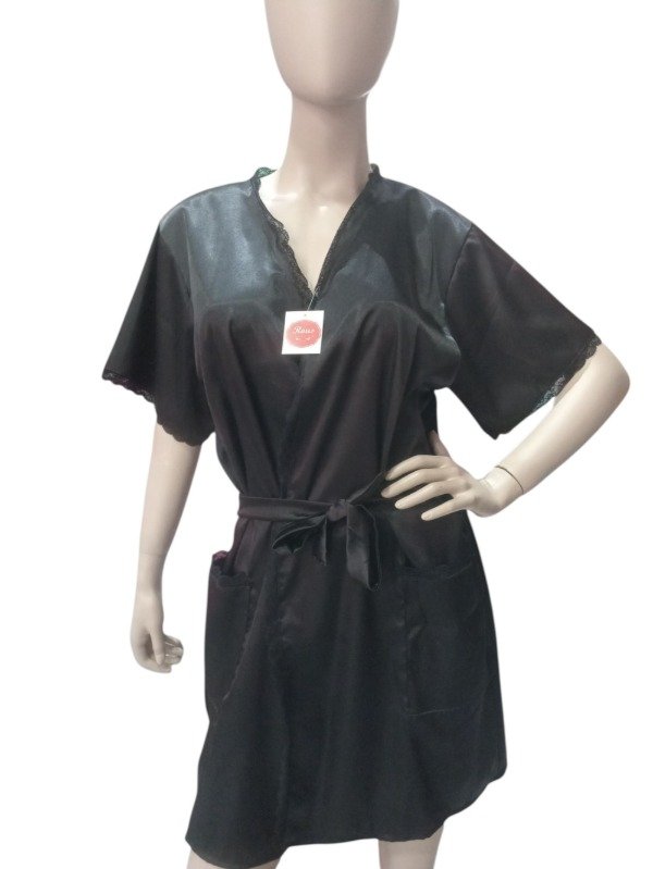 Producto - Bata Raso Dama detalle puntilla