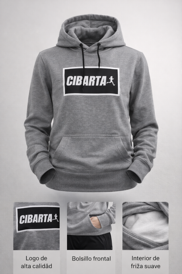 Producto - Canguro Frisado cibarta Modelo NORUEGA Gris