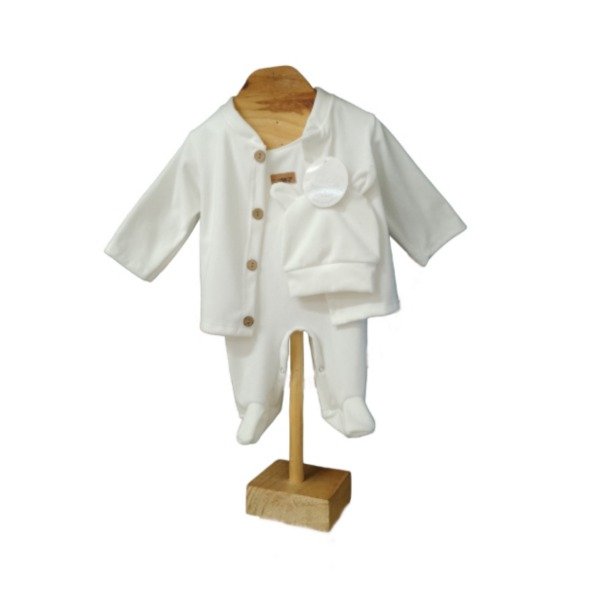 Producto - Conjunto Trío Jardinero y Saquito Otoño Invierno Bebés