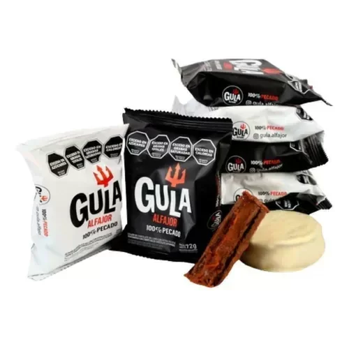 Producto - ALFAJOR GULA 72grs NEGRO o BLANCO x6