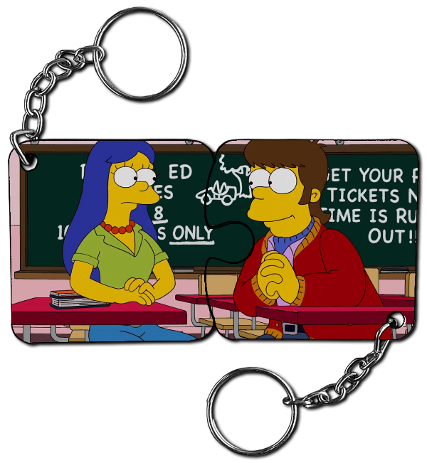 Producto - Homero y Marge A -Llaveros