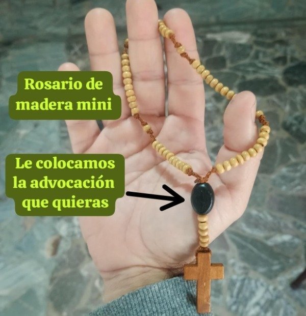 Producto - Rosario de madera mini - bolsa x 100 unidades