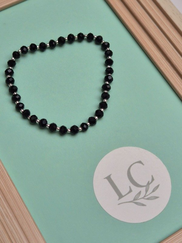 Producto - Pulsera Piedras Negras Plata