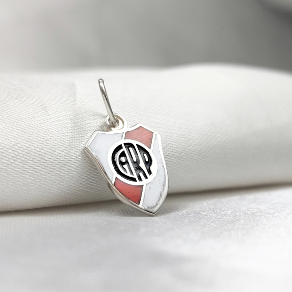 Producto - Dije Escudo River Plate Plata 925 Mediano Esmaltado CARP - 1