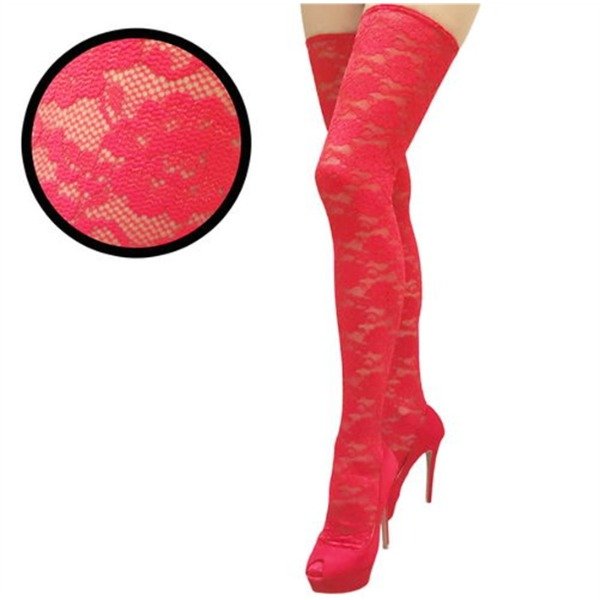 Producto - Medias encaje rojo