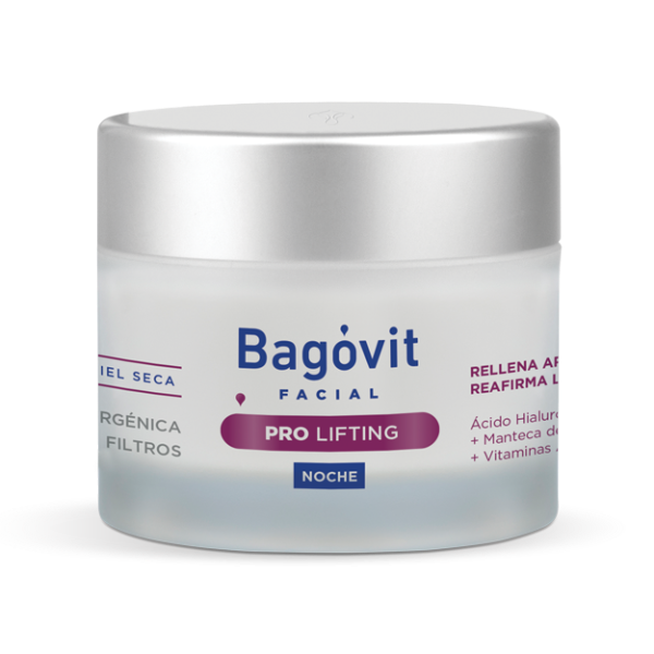 Producto - Crema Facial Noche Piel Seca 55g Pro Lifting Antiarrugas BAGOVIT