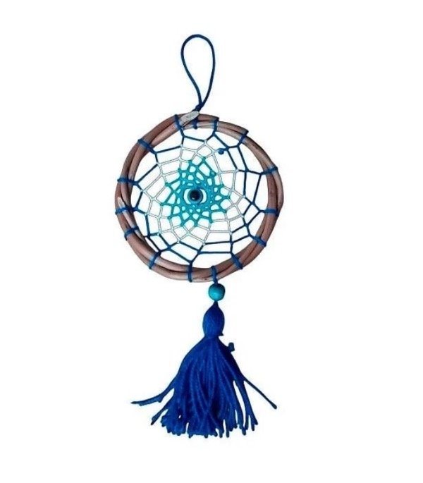 Producto - Atrapa sueños mini mimbre ojo turco 8x15cm
