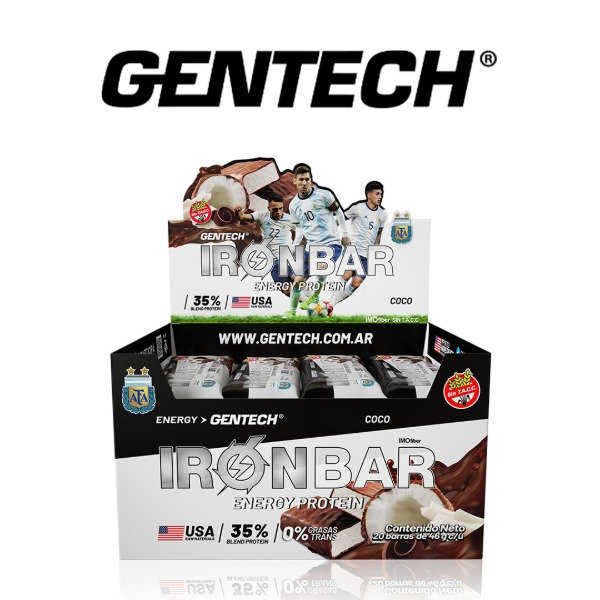 Producto - IRON BAR Barra de Proteína en caja (20 barras) - GENTECH