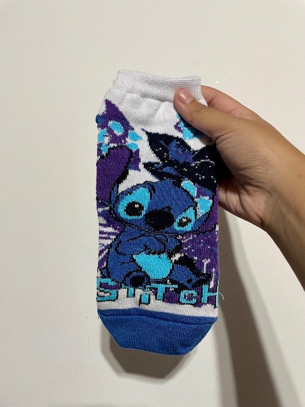 Soquete premium adulto Stitch flores