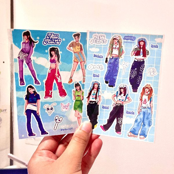 Producto - Plancha de Stickers NEWJEANS - LIQUIDACION