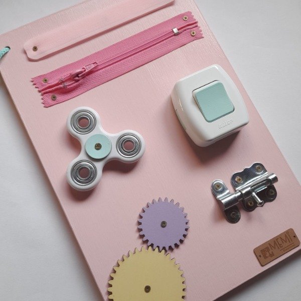 Producto - Tablero Sensorial Mediano. Color: Rosa Vintage