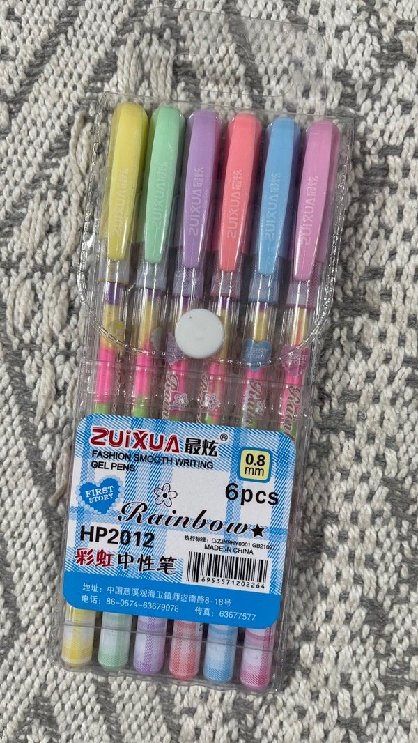 Producto - Lapicera gel colores pastel x6