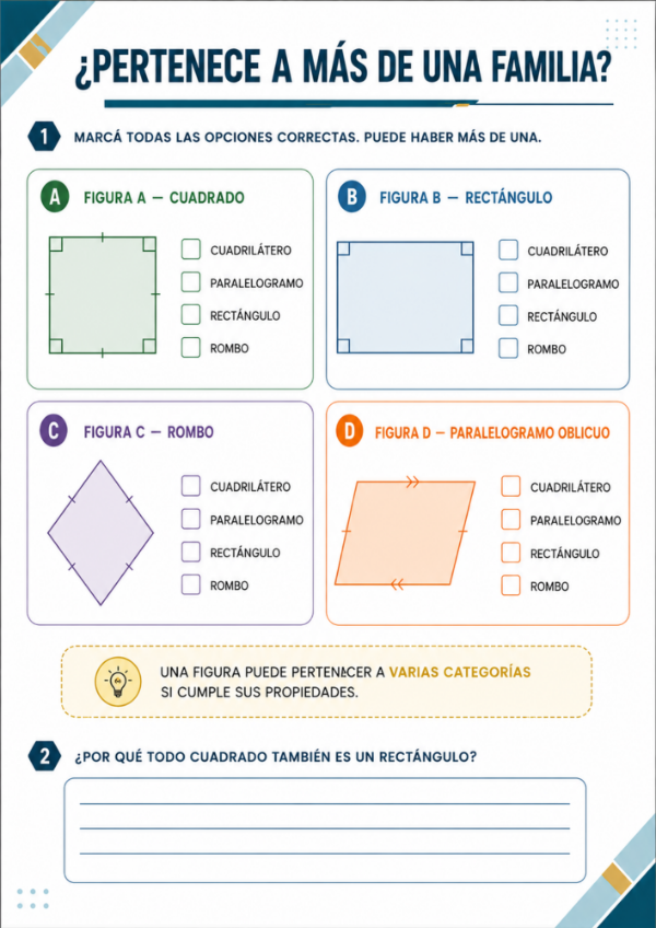 Producto - Geometría: Propiedades, clasificación, diagonales y construcciones - 11
