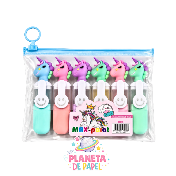 Producto - Resaltador pastel x 6 Unicornio - 0