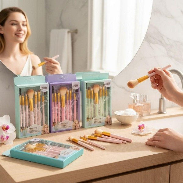 Producto - SET DE 7 BROCHAS DE MAQUILLAJE EN BLISTER 15CM