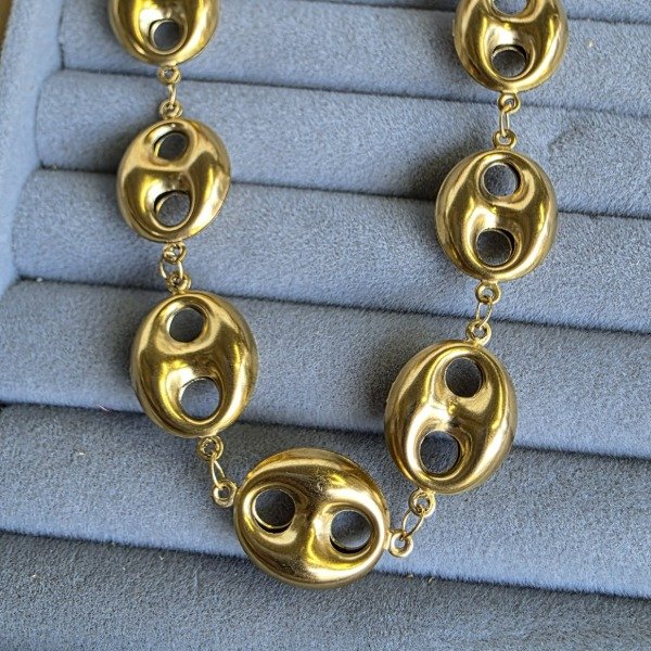 Producto - Cadena Ac.Dorado gucci eslabones inflados