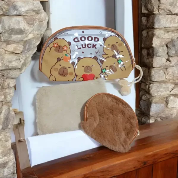 Producto - Porta cosmeticos capibara x 3