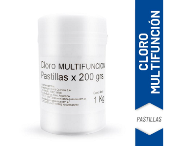 Producto - Pastillas de Cloro Triple Acción 200gr x5 Unid