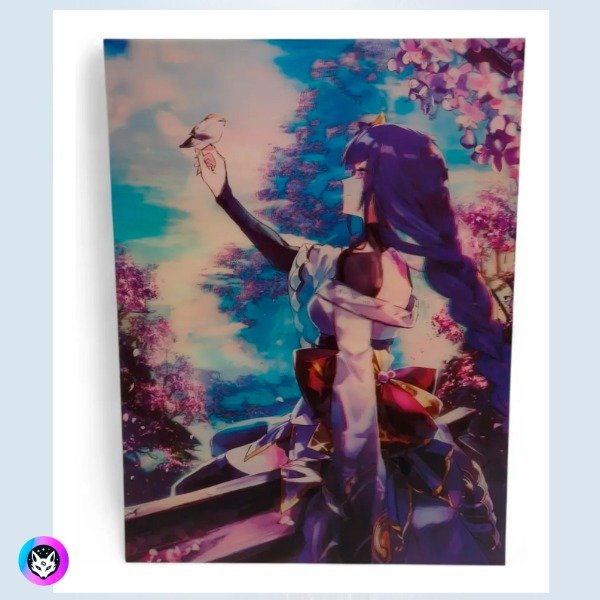 Producto - Poster lenticular A3  "RAIDEN SHOGUN" Genshin Impact