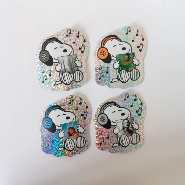 Producto - Sticker Vinilo Glitter - Snoppy Tay