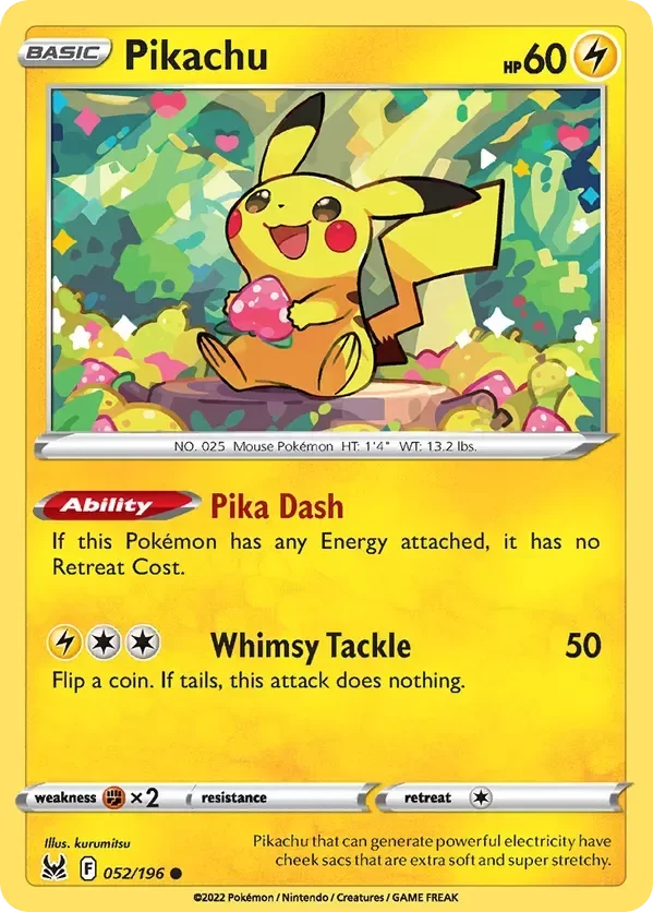 Producto - Pikachu - 052/196 - Lost Origin