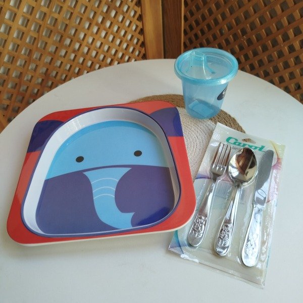 Producto - Set comida - Celeste