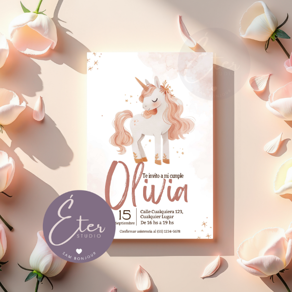 Producto - Invitacion Digital: Unicornio
