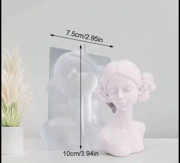 Producto - Molde Silicona Mujer con Flores x1 Ideal P/ Velas (5F10)