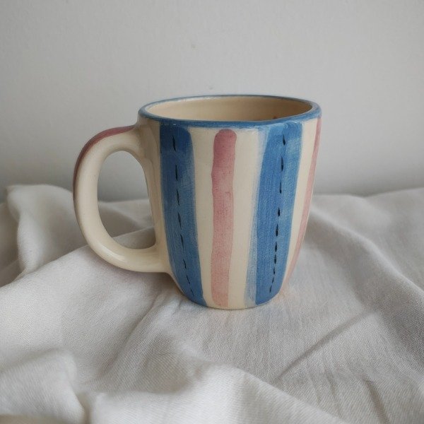Producto - Taza Recta - Franjas Pasteles