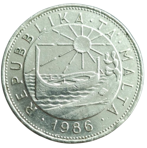 Producto - Malta 1 Lira 1986 Ave Nacional Km#99 VF