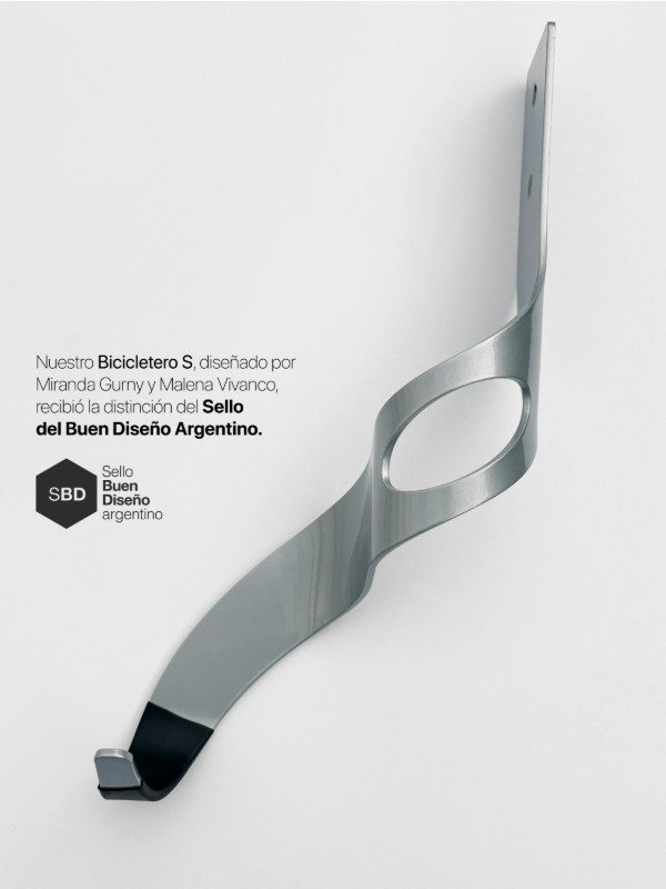 Producto - Bicicletero de Pared de Hierro - Diseño y Resistencia - Color: Gris inoxidable - 0