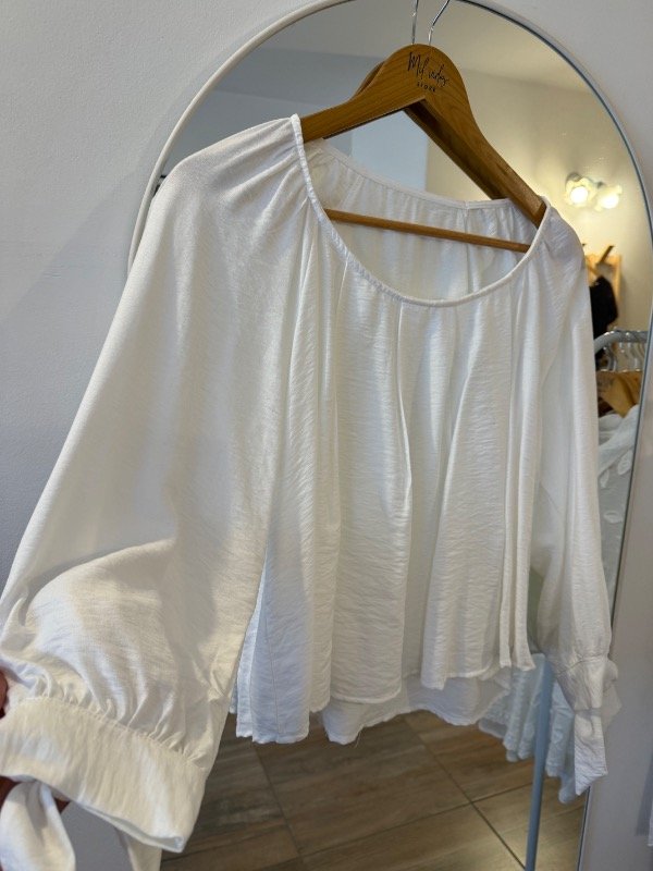 Producto - Blusa Melina lino blanca - 0