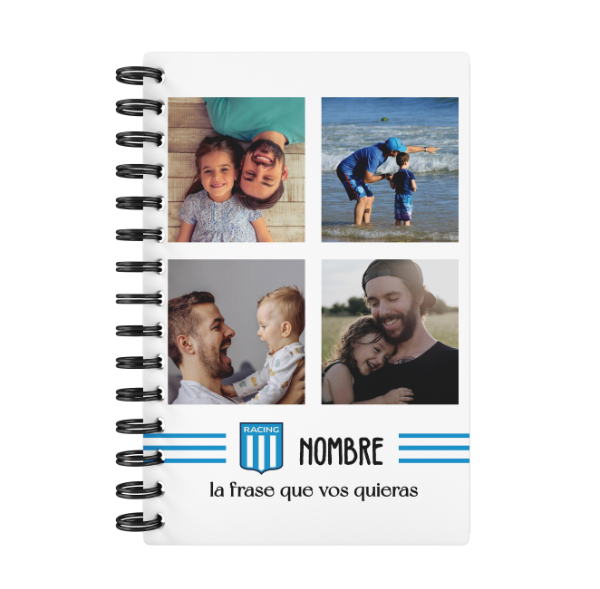 Producto - Agenda Semanal Fútbol Racing Personalizada A5