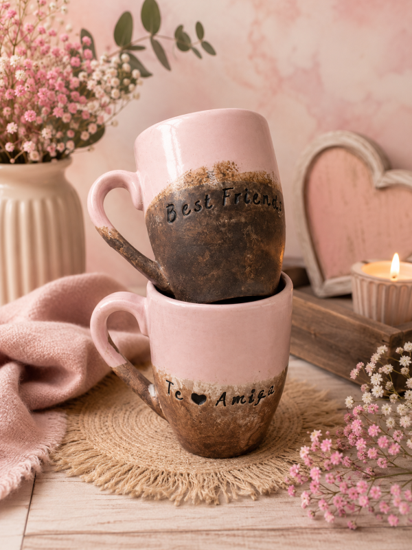 Producto - TAZA RÚSTICA BOMBE FRASES AMIGO - 0