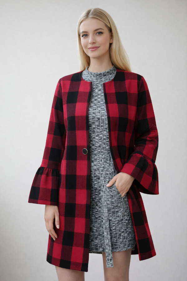 Producto - Saco Flare Tartan