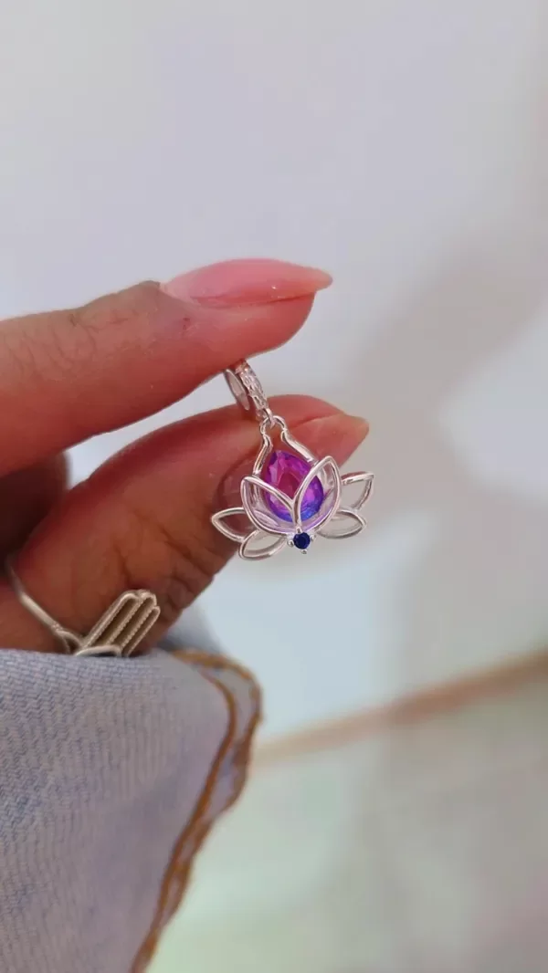 Producto - Charms flor de loto con piedra PL - 2