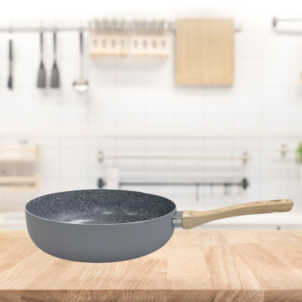 Producto - Sartén profunda 24cm cerámica granito antiadherente Hudson