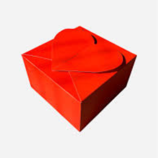 Producto - Caja roja cierre corazon 17x17x10cm