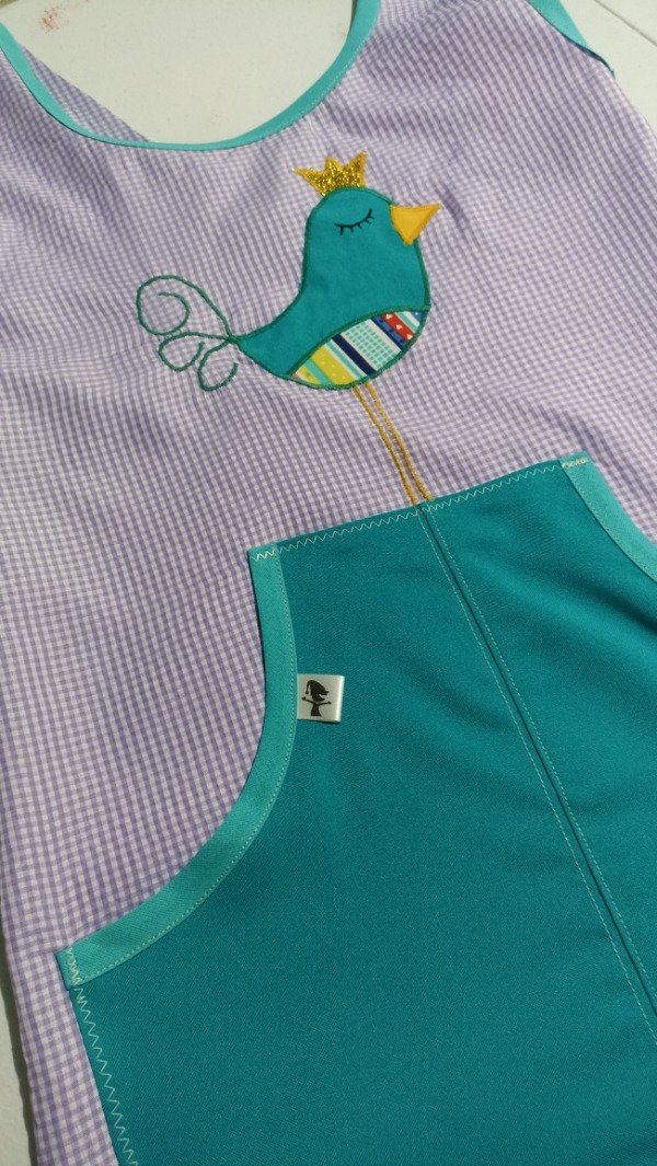 Producto - Guardapolvo cuadrille Lila