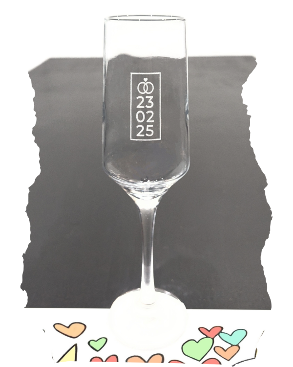 Producto - Copa de champagne con fecha - Regalo de boda
