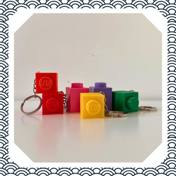 Producto - Clicker Bloque Tipo LEGO - Llavero Antiestrés Gamer