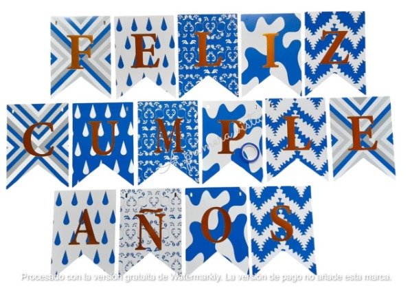 Producto - Banderin mix azul
