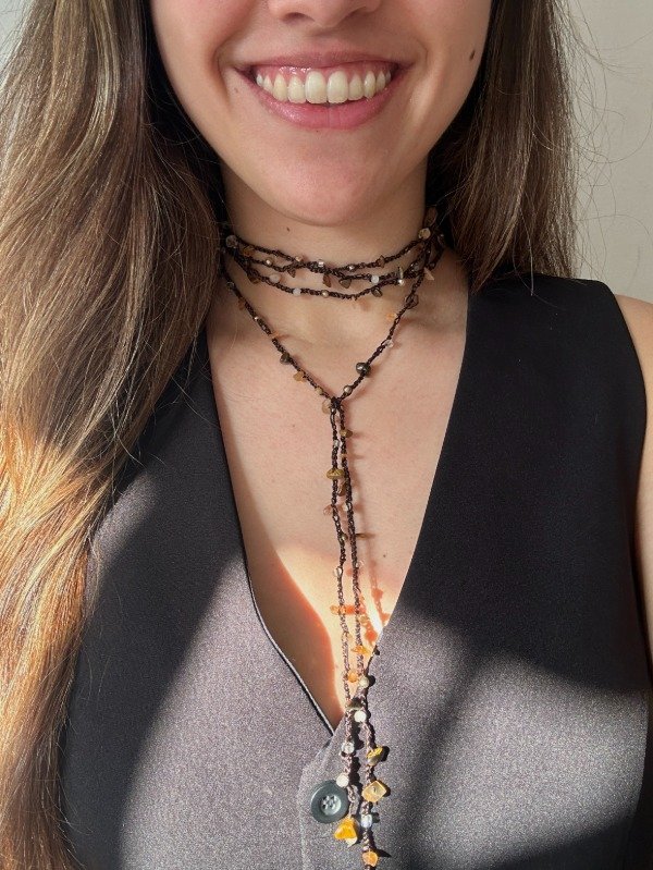 Producto - Collar mil vueltas marrón - 0