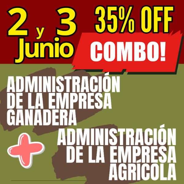 Producto - COMBO 2 CURSOS:     Gestión Ganadera  +  Gestión Agrícola