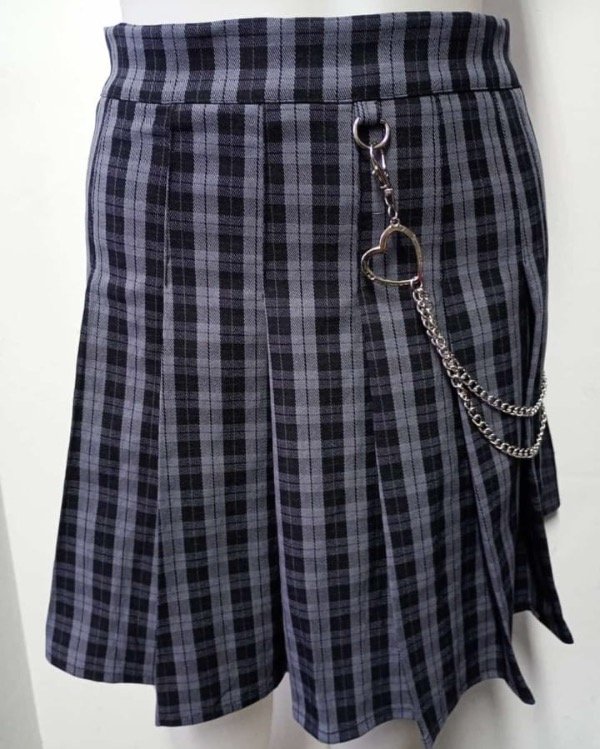 Producto - Pollera cad corazón gris
