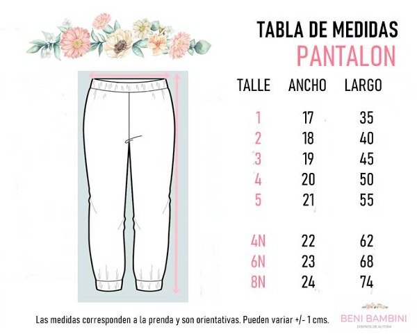 Producto - tabla de medidas - 3